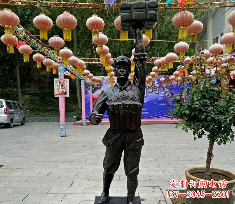 吉林董存瑞铜雕精致迷人的手工雕塑艺术