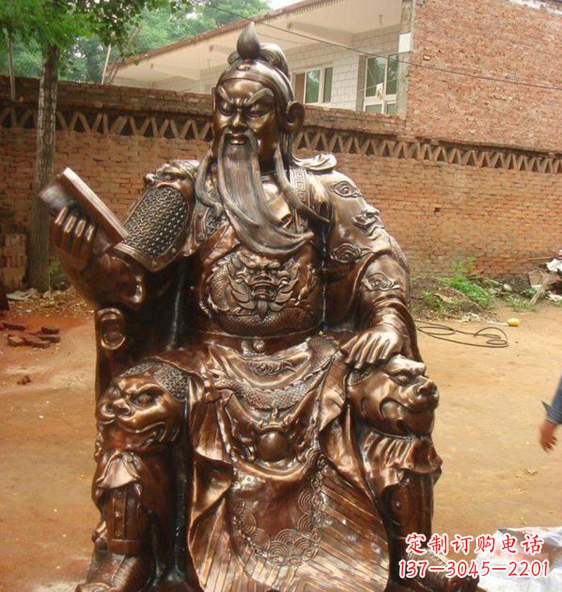 吉林传承古典文化,唯美古典雕塑-关公铜雕