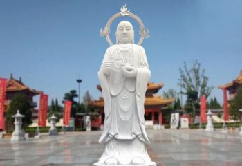 吉林大理石地藏菩萨雕塑象征佛法的传承