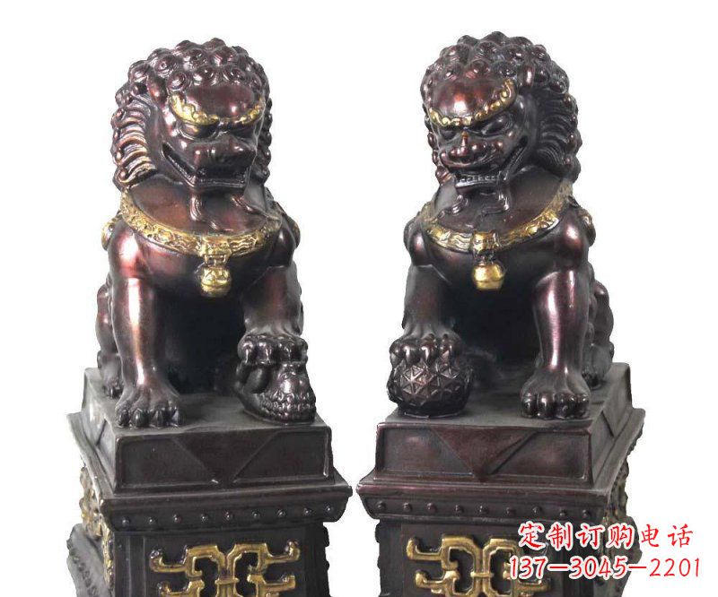 吉林传统工艺铜雕狮子雕塑