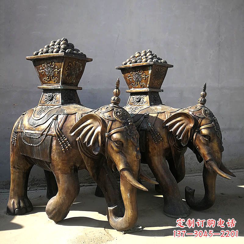 吉林中领雕塑-传承传统,大象铜雕精美古典