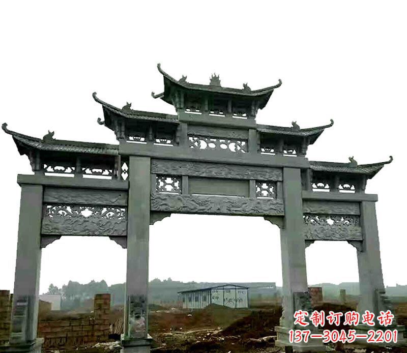 吉林中领雕塑精美牌坊石雕,高品质时尚艺术