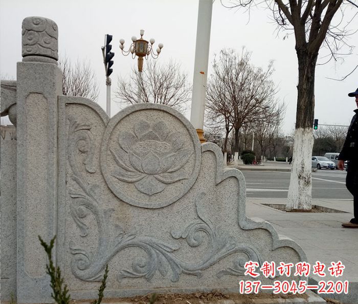 吉林仿古护城河石栏板雕塑