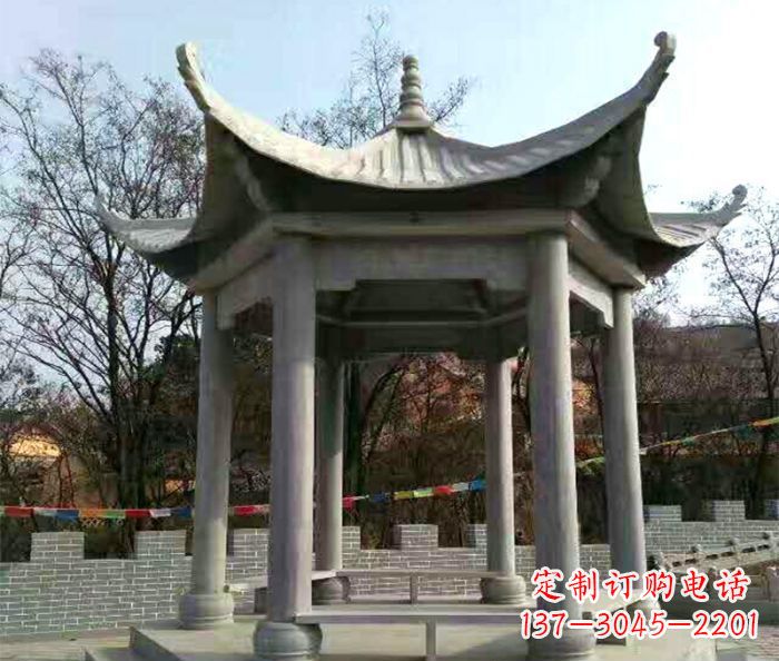 吉林仿古六角凉亭石雕