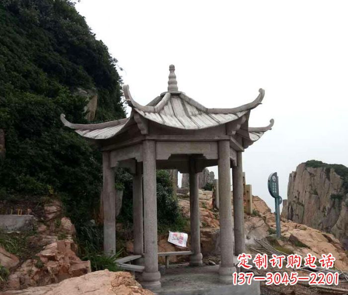 吉林风格独特的仿古凉亭石雕