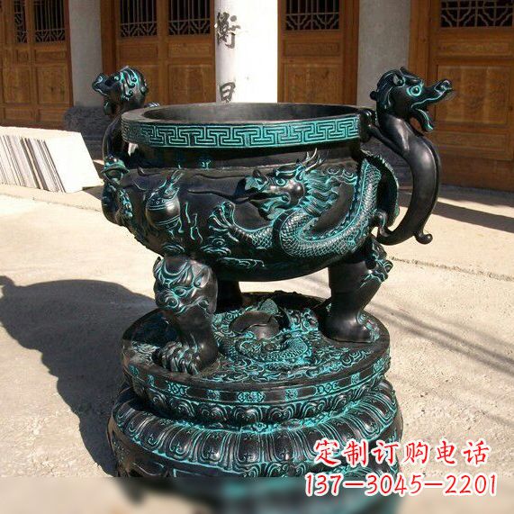 吉林传统工艺青铜龙雕塑