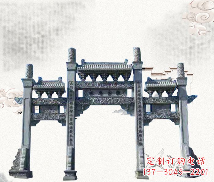 吉林精美仿古牌坊雕塑