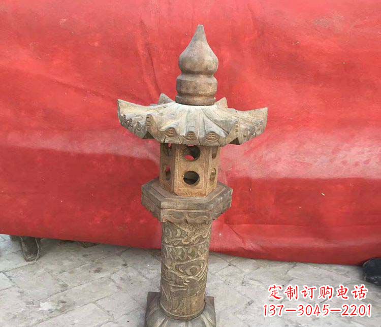 吉林传统风格石灯雕塑
