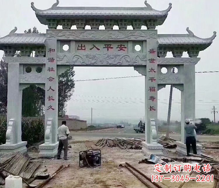 吉林仿古石牌坊石雕