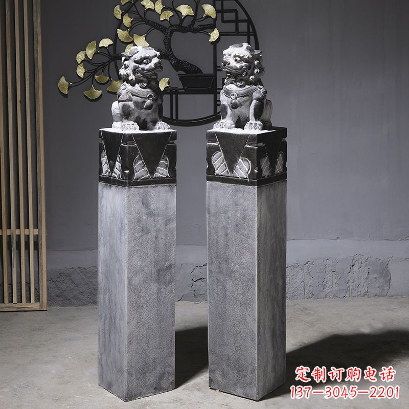 吉林仿古石狮子雕塑