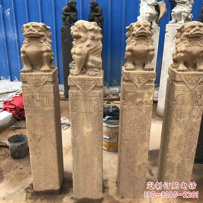 吉林仿古拴马桩石雕塑——傅雕你的精美时光