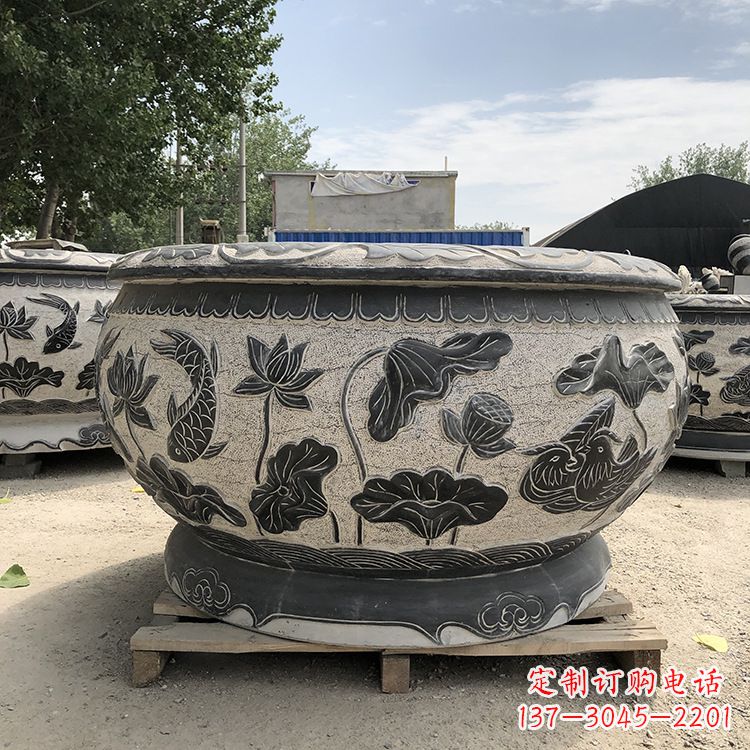吉林精美仿古花盆雕塑