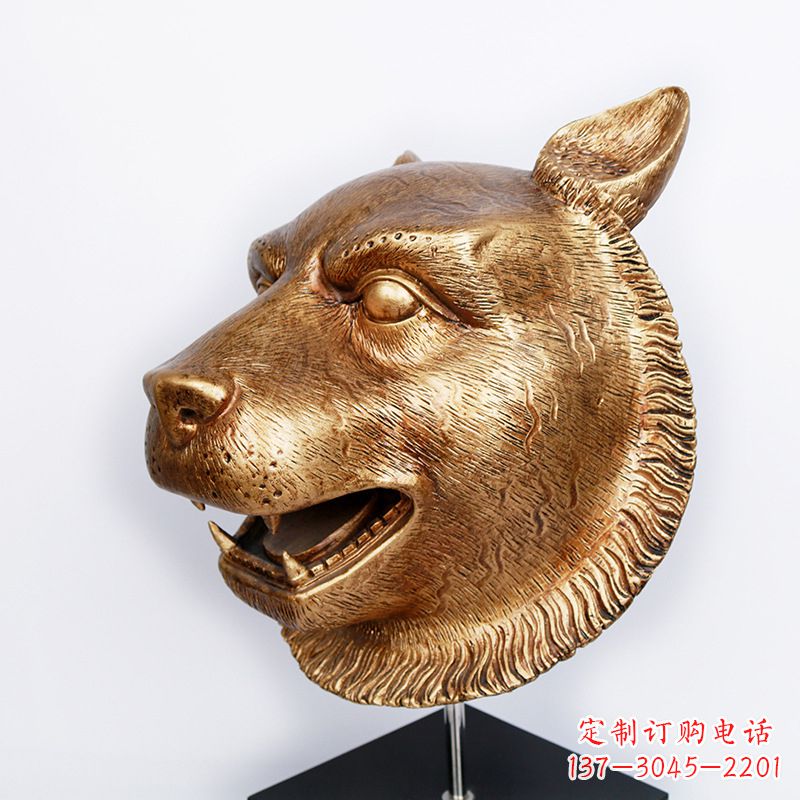 吉林玻璃钢雕刻虎头