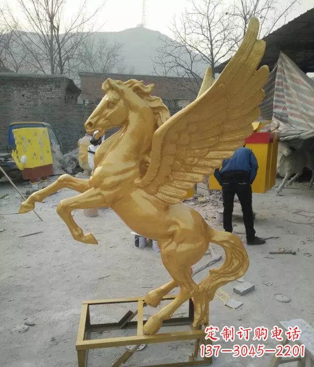 吉林飞马动物铜雕 (2)