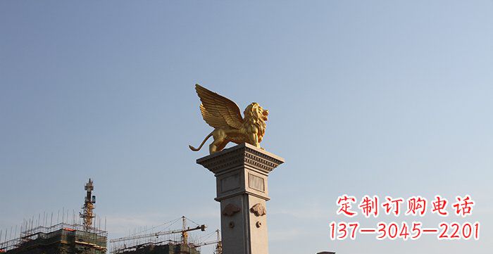 吉林飞狮黄铜室内狮子雕塑