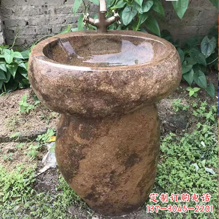 吉林精美手雕石花盆,传承古典品位