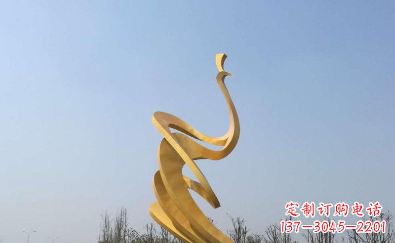 吉林抽象凤凰不锈钢雕塑
