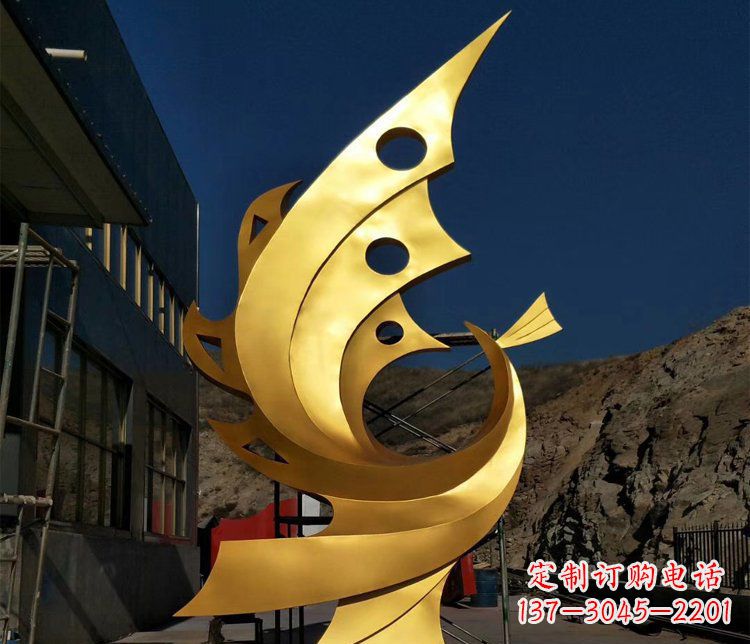 吉林精美不锈钢抽象凤凰景观雕塑
