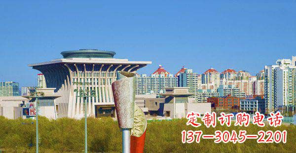 吉林高端特色不锈钢抽象火炬雕塑