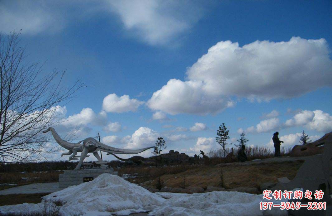 吉林非凡巨兽——不锈钢抽象恐龙雕塑