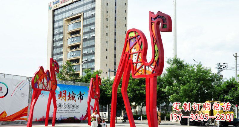 吉林品质精良的公园不锈钢骆驼雕塑