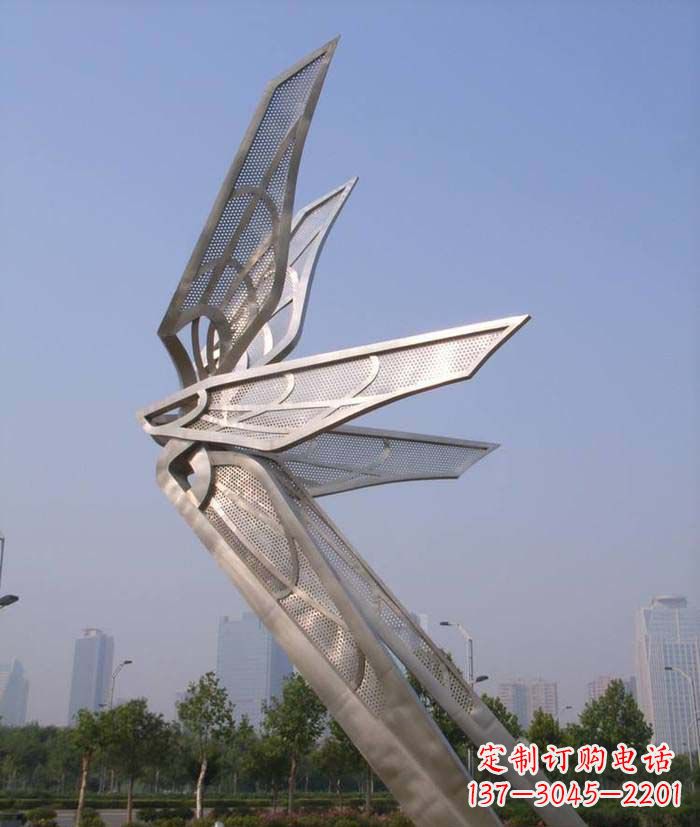 吉林大型不锈钢蝴蝶翅膀雕塑