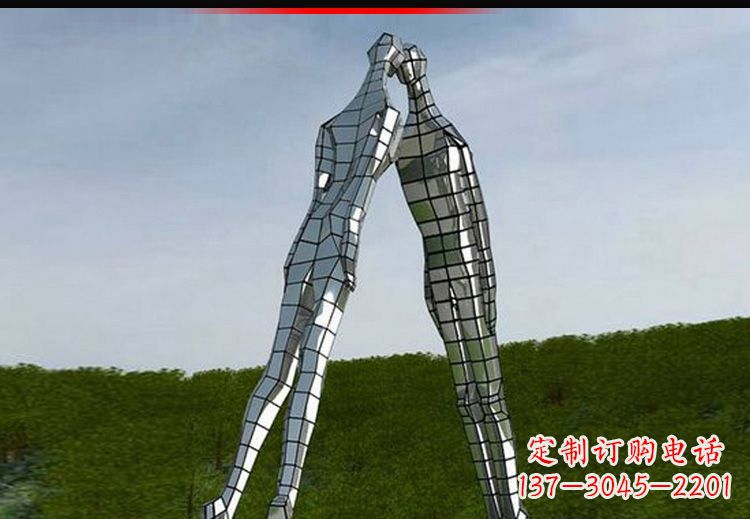 吉林爱的无限,不锈钢情侣人物雕塑