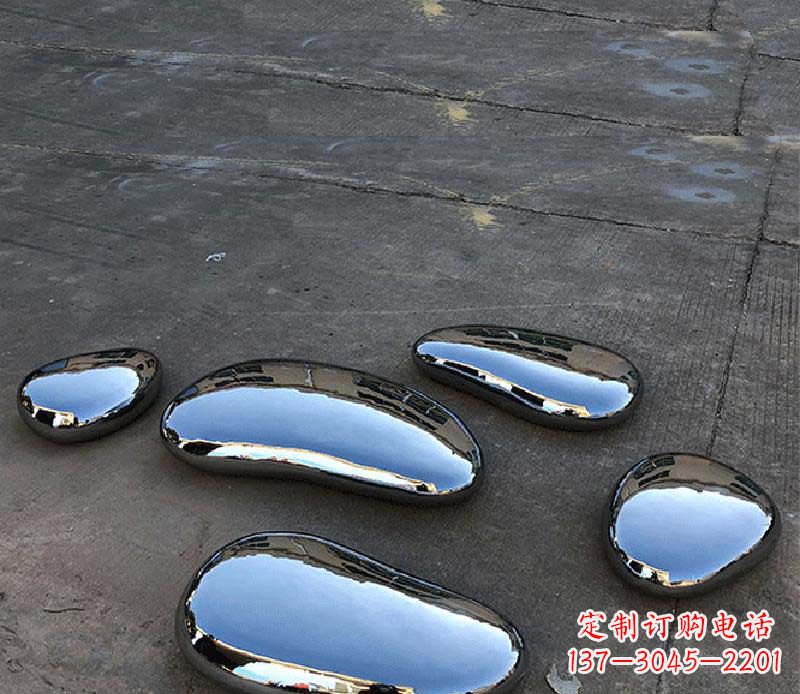 吉林不锈钢水滴景观雕塑美轮美奂，营造自然灵动