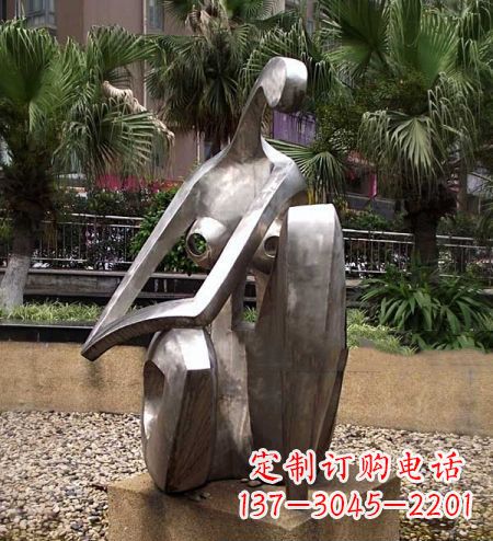 吉林现代艺术风格的不锈钢女人雕塑