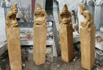 吉林经典仿古拴马桩雕塑