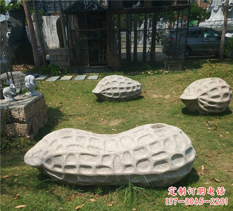 吉林精美大理石花生雕塑