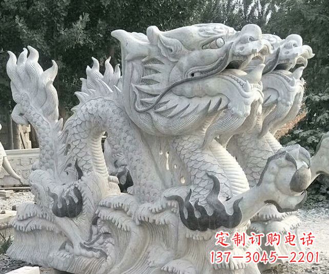 吉林优雅古典大理石生肖龙雕塑