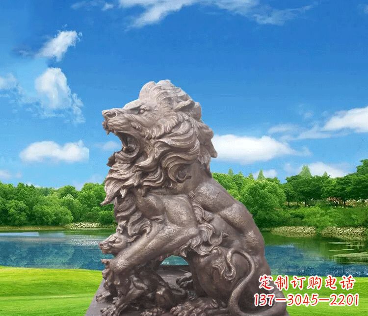吉林高贵雄毅的狮子铜雕