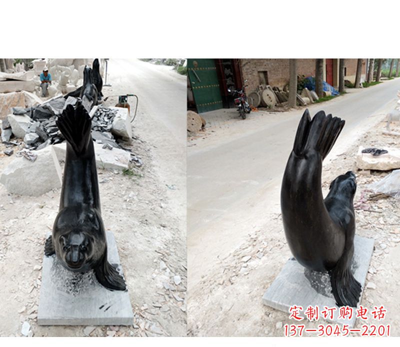 吉林公园海豚景观石雕