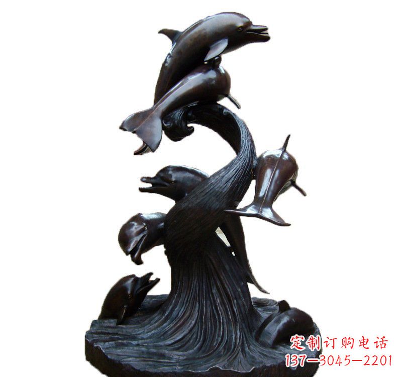 吉林产品名称海豚铜雕园林雕塑