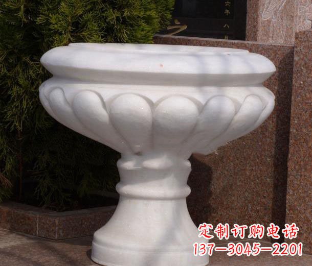 吉林中领雕塑——汉白玉花盆石雕