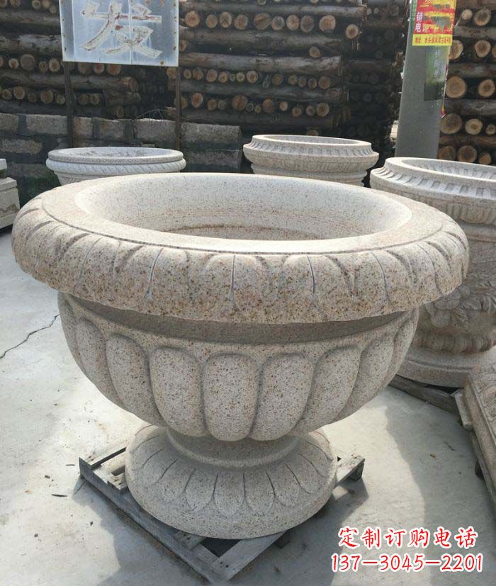 吉林高质量大理石花盆石雕