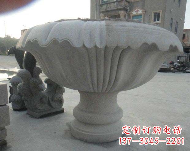 吉林高端大理石花盆雕塑