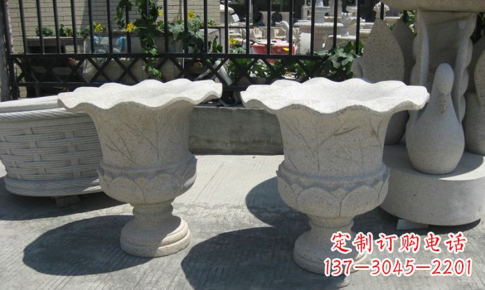 吉林大理石花盆雕塑