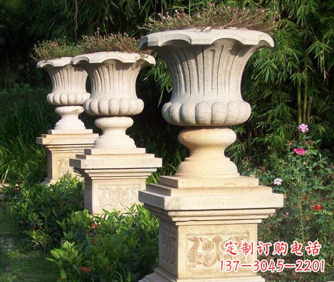 吉林高质量大理石花盆石雕
