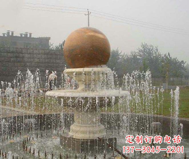 吉林艺术品级风水球喷泉石雕