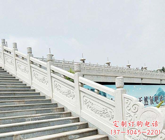 吉林公园景观汉白玉石雕栏板 (2)
