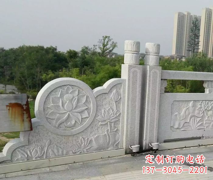吉林公园景观汉白玉石雕栏板 (4)