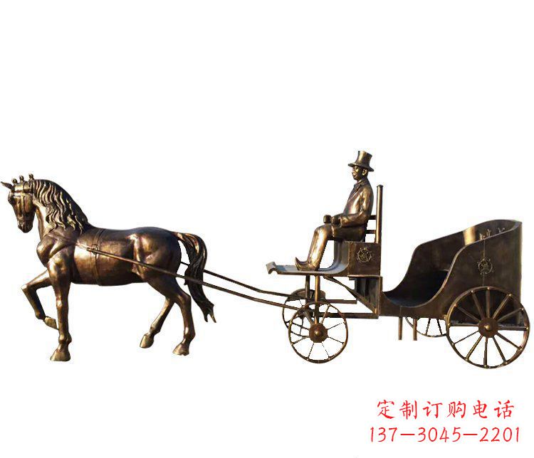 吉林马车玻璃钢仿铜雕塑