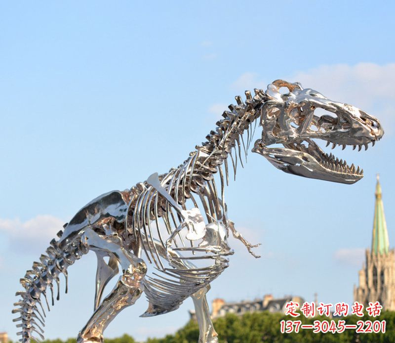 吉林公园恐龙雕塑不锈钢