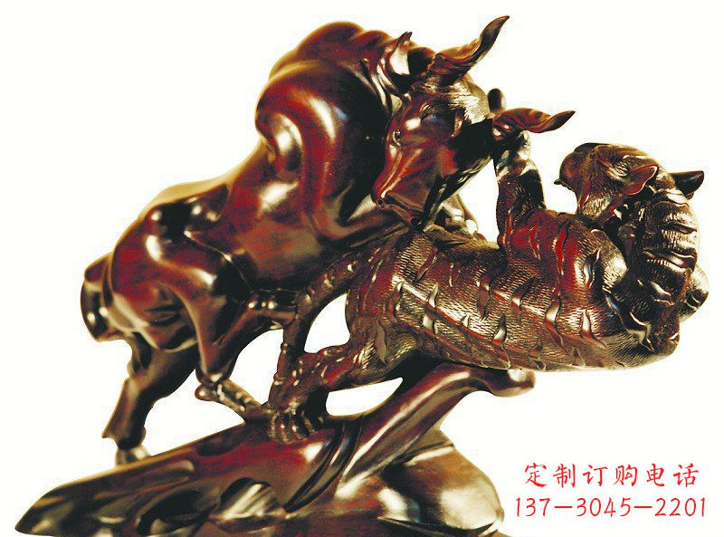 吉林风格独特的铜制老虎雕塑