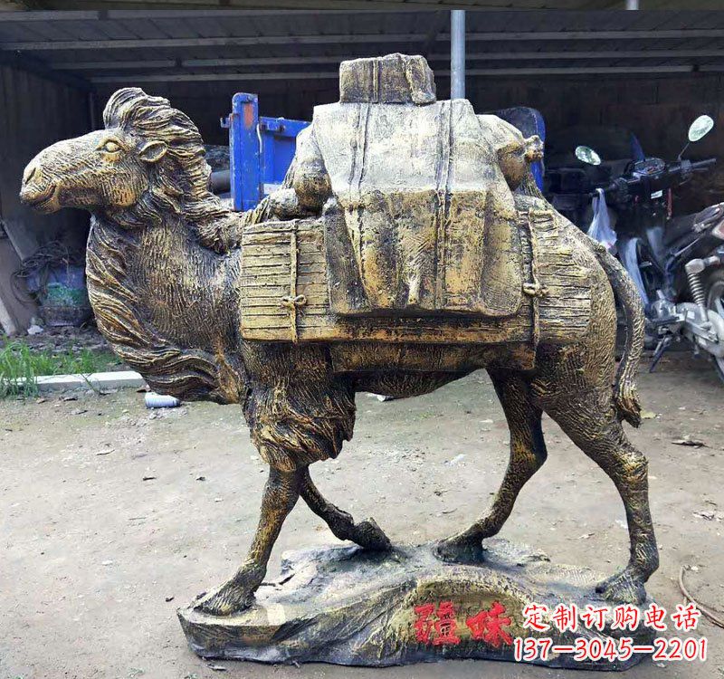 吉林公园骆驼铜雕