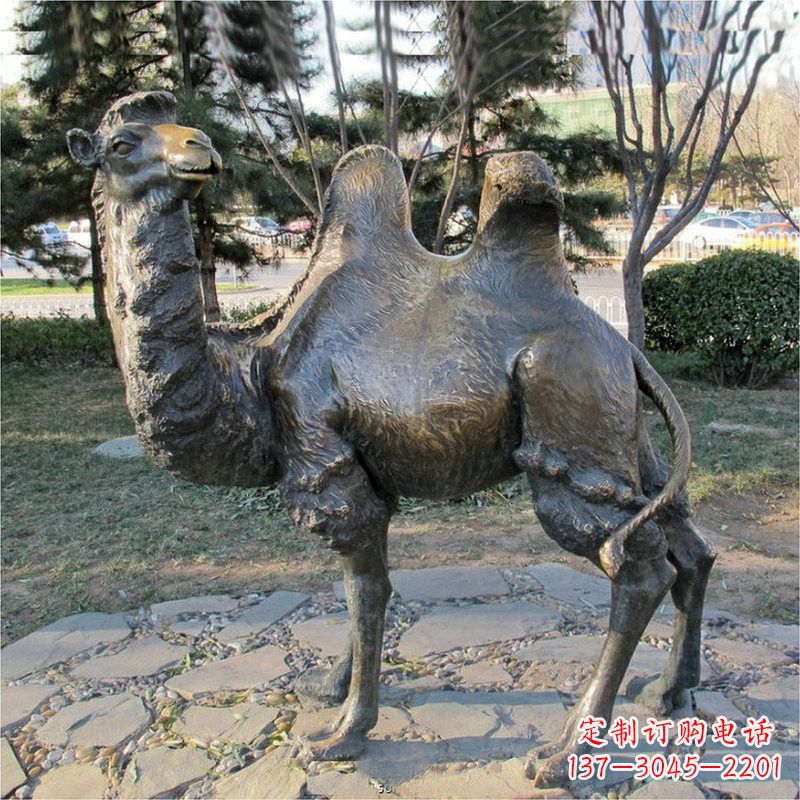 吉林公园骆驼动物铜雕摆件
