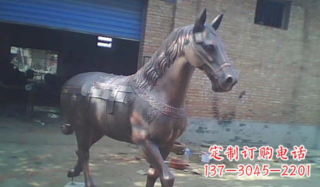 吉林公园马动物铜雕 (4)