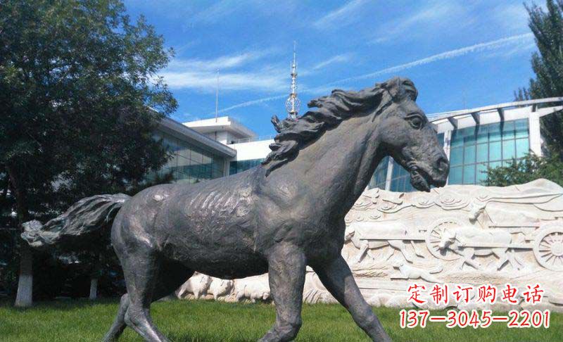 吉林公园马动物铜雕 (5)